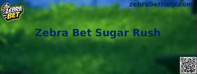 Interface ilustrativa do jogo Zebra Bet Sugar Rush com símbolos de doces
